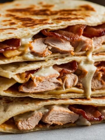 Easy Chicken Bacon Ranch Quesadilla