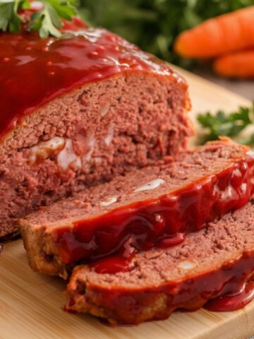 Classic One Pound Meatloaf Recipe featuring a moist and tender beef loaf topped with a rich, tangy glaze. This easy homemade meatloaf is packed with savory flavors, making it a comforting and delicious family dinner option.