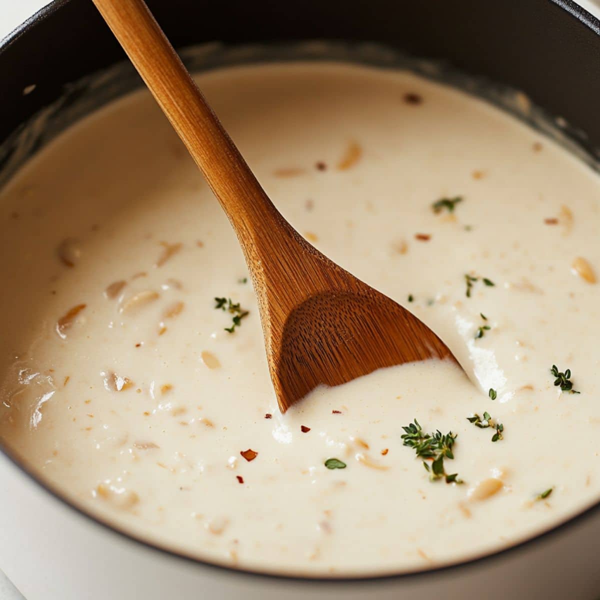  Vegan soup base with broth and coconut milk