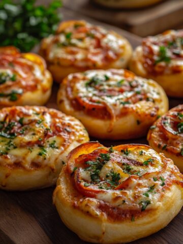 Homemade breakfast pizza rolls