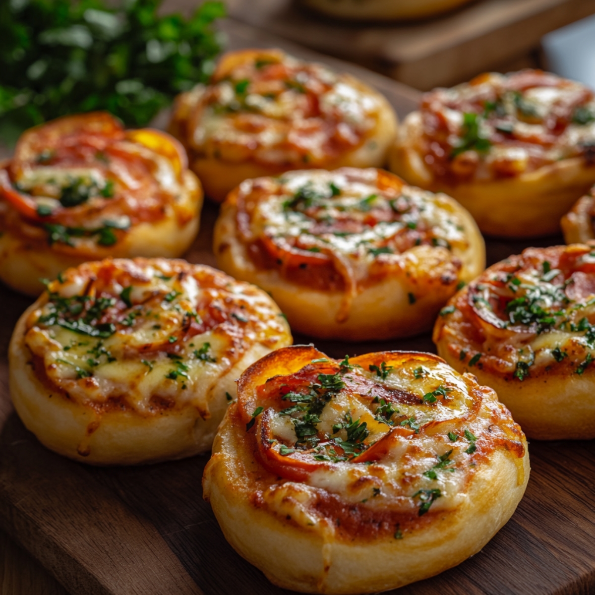 Homemade breakfast pizza rolls