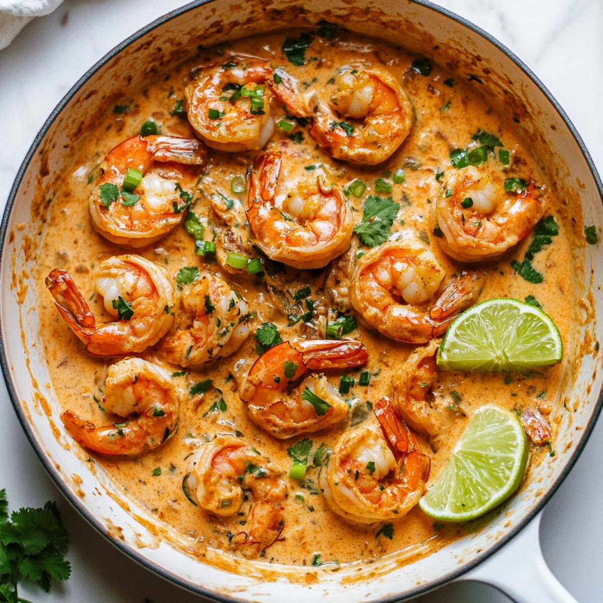 Creamy coconut shrimp