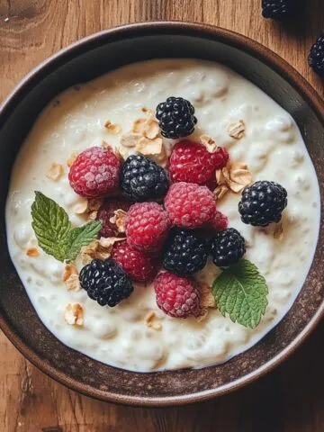 Bowl of creamy Instant Pot yogurt