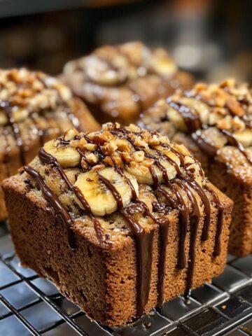 Homemade mini banana bread loaves