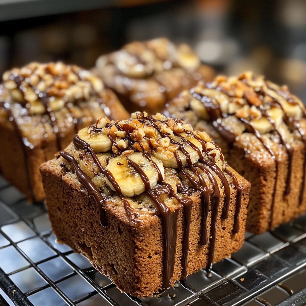 Homemade mini banana bread loaves 
