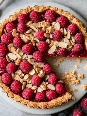 raspberry almond tart