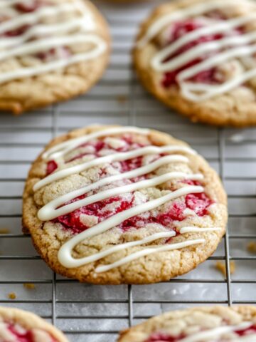 Raspberry cheesecake cookies