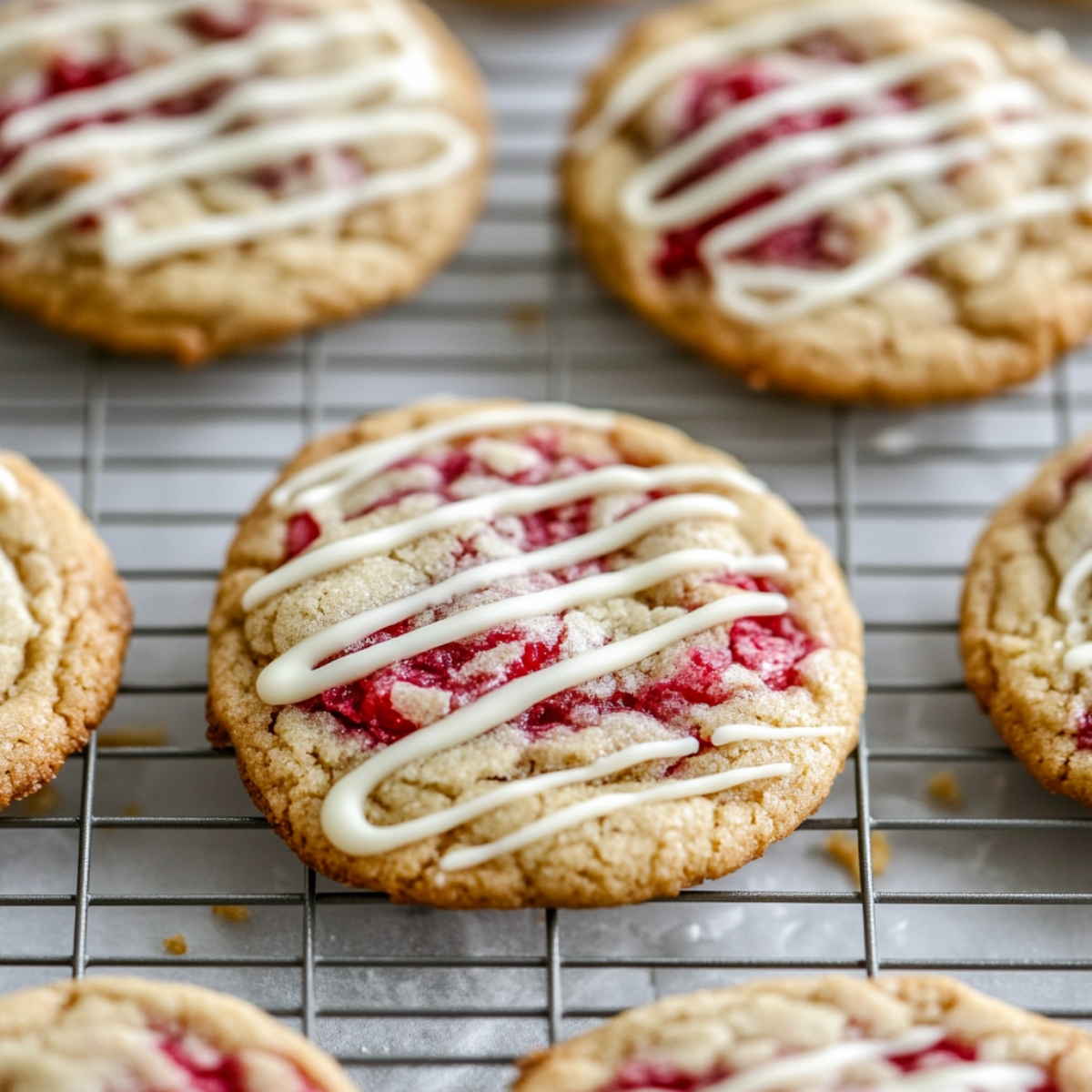 Raspberry cheesecake cookies