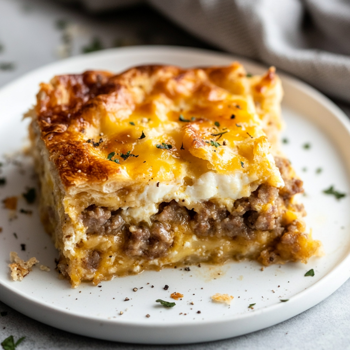 Sausage and Egg Casserole with Crescent Rolls