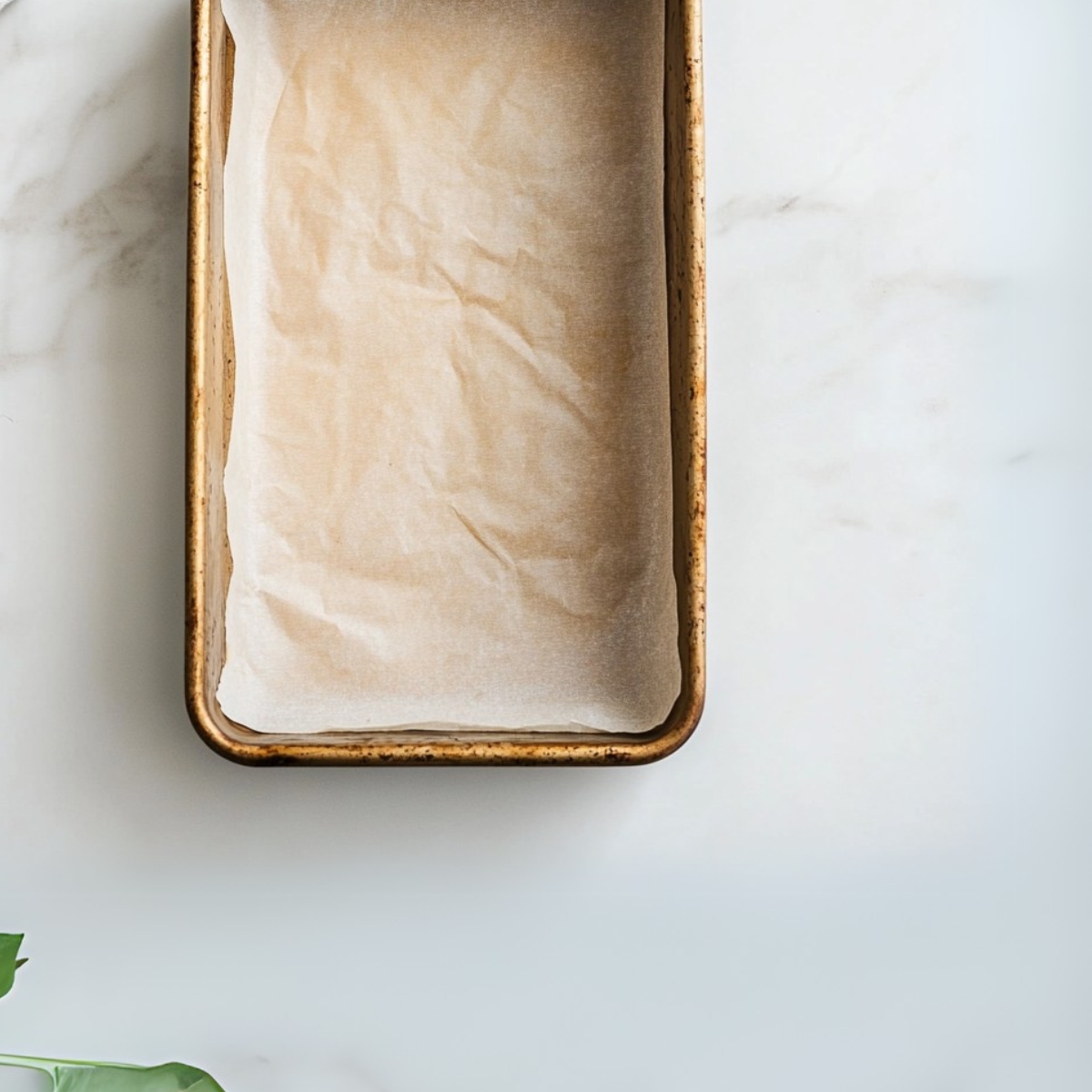 Greasing a loaf pan and preheating oven for banana loaf