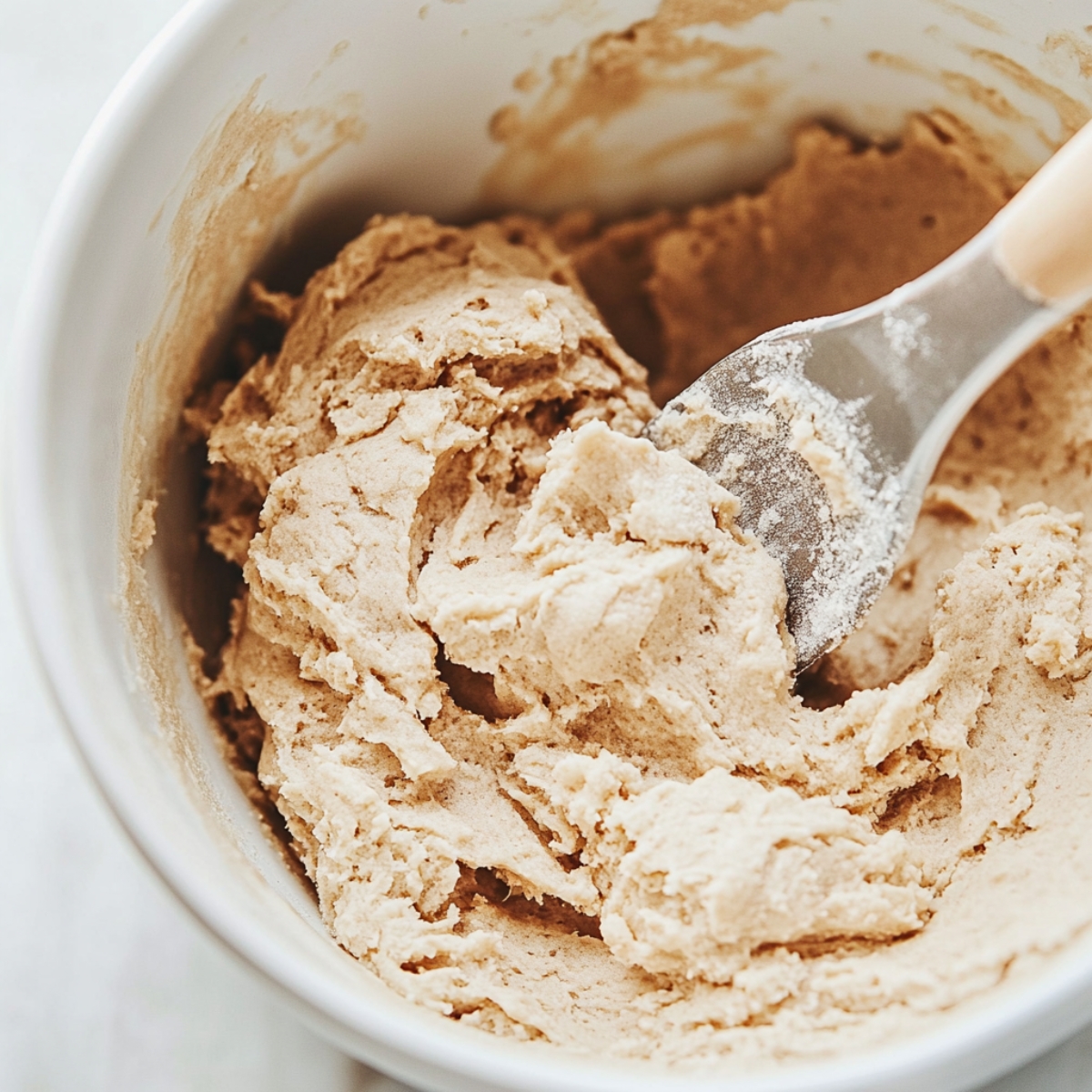 Graham cookie dough in mixing bowl


