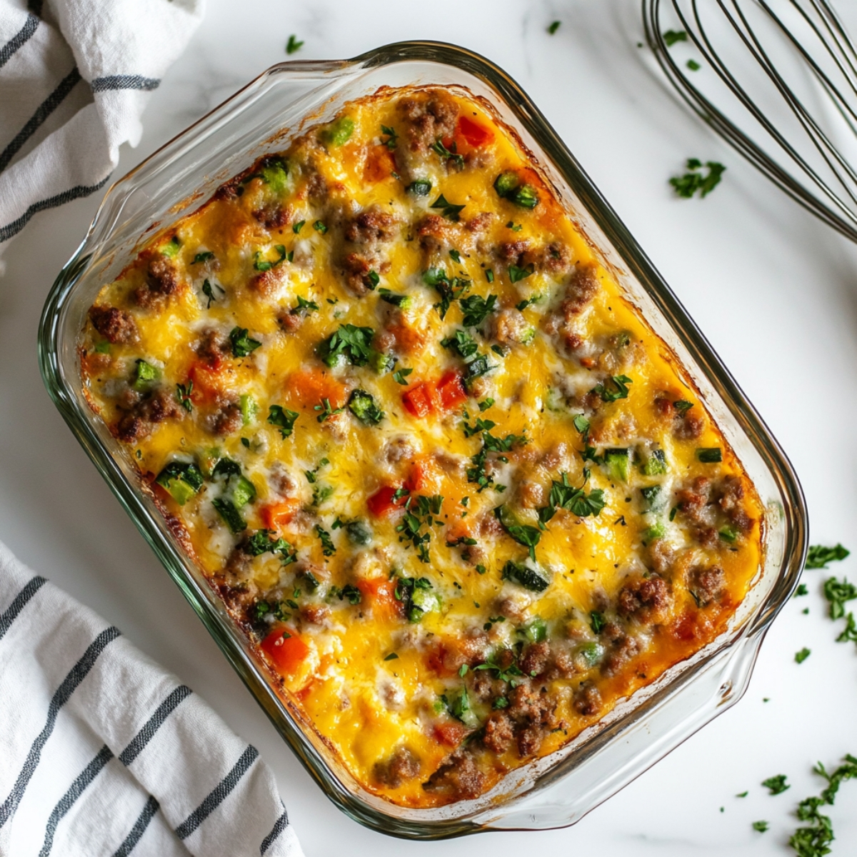 Fully baked sausage and egg breakfast casserole