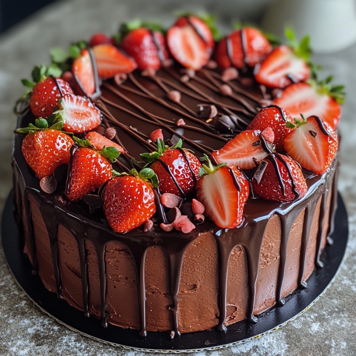 strawberry chocolate cake