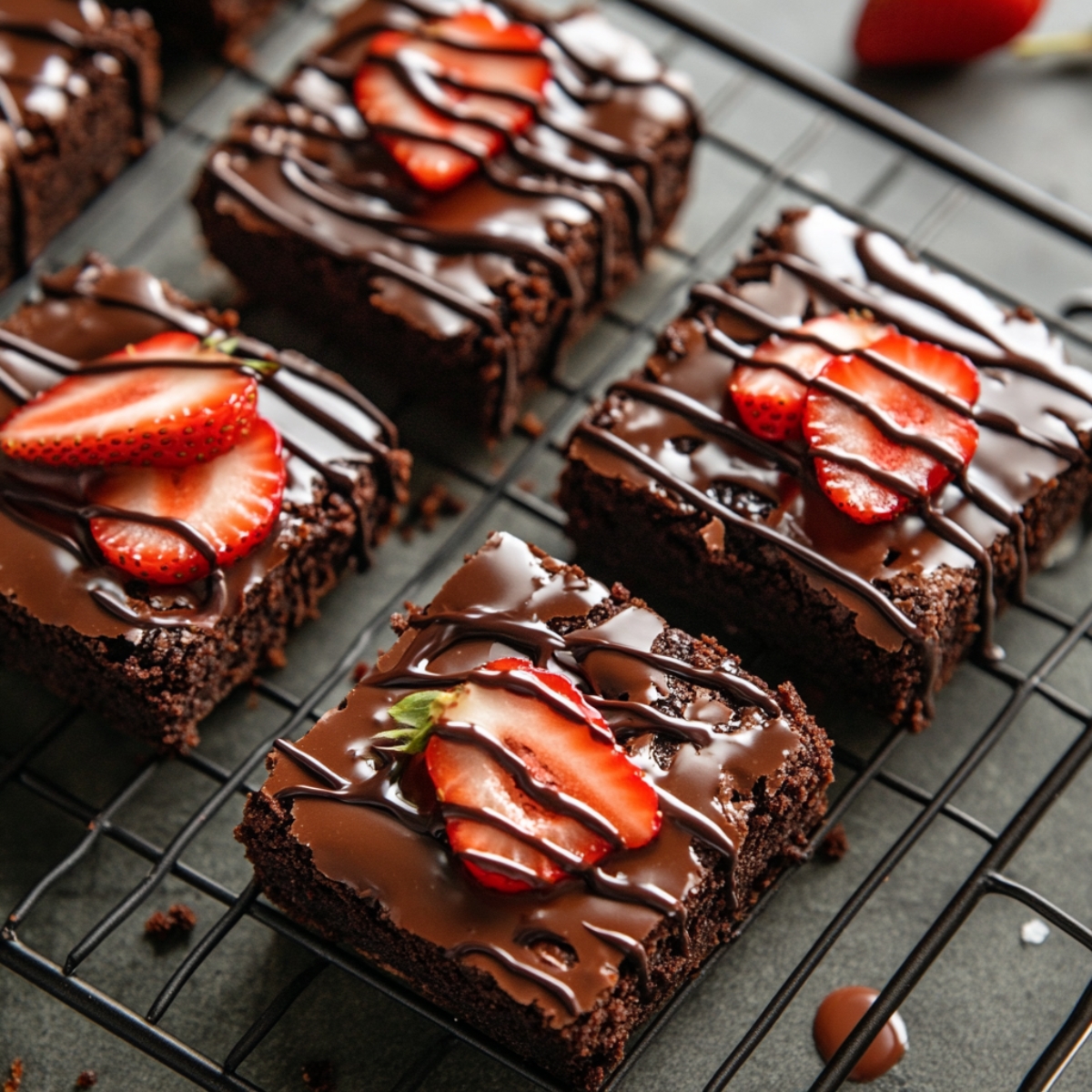 Chocolate Covered Strawberry Brownies