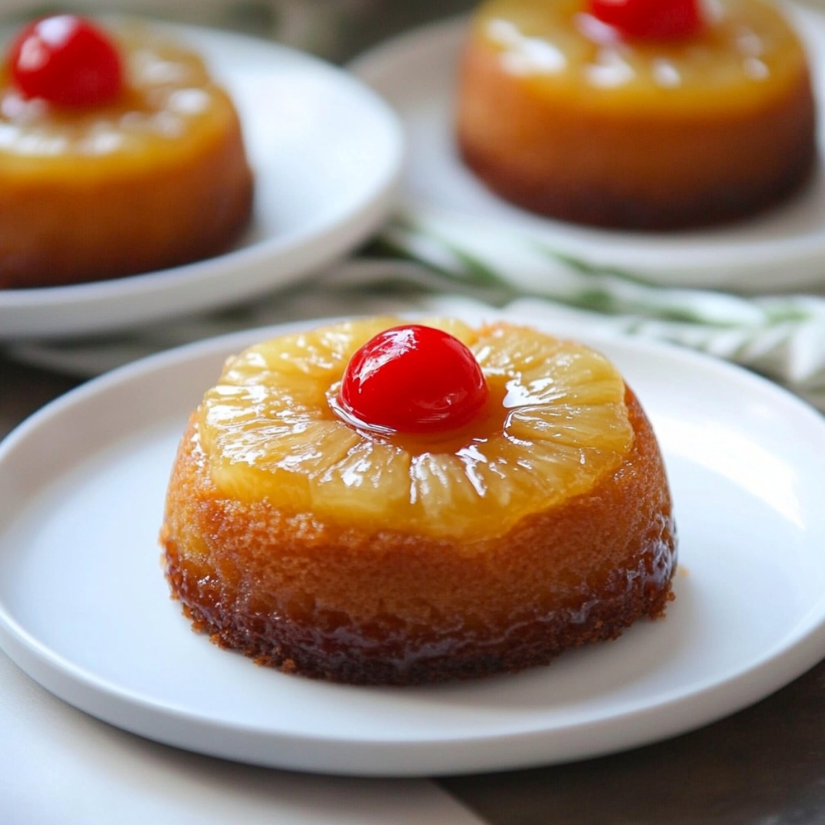 mini pineapple upside down cake