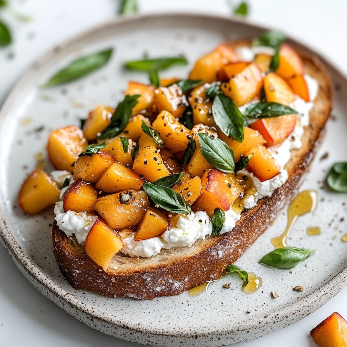  Peach Bruschetta 