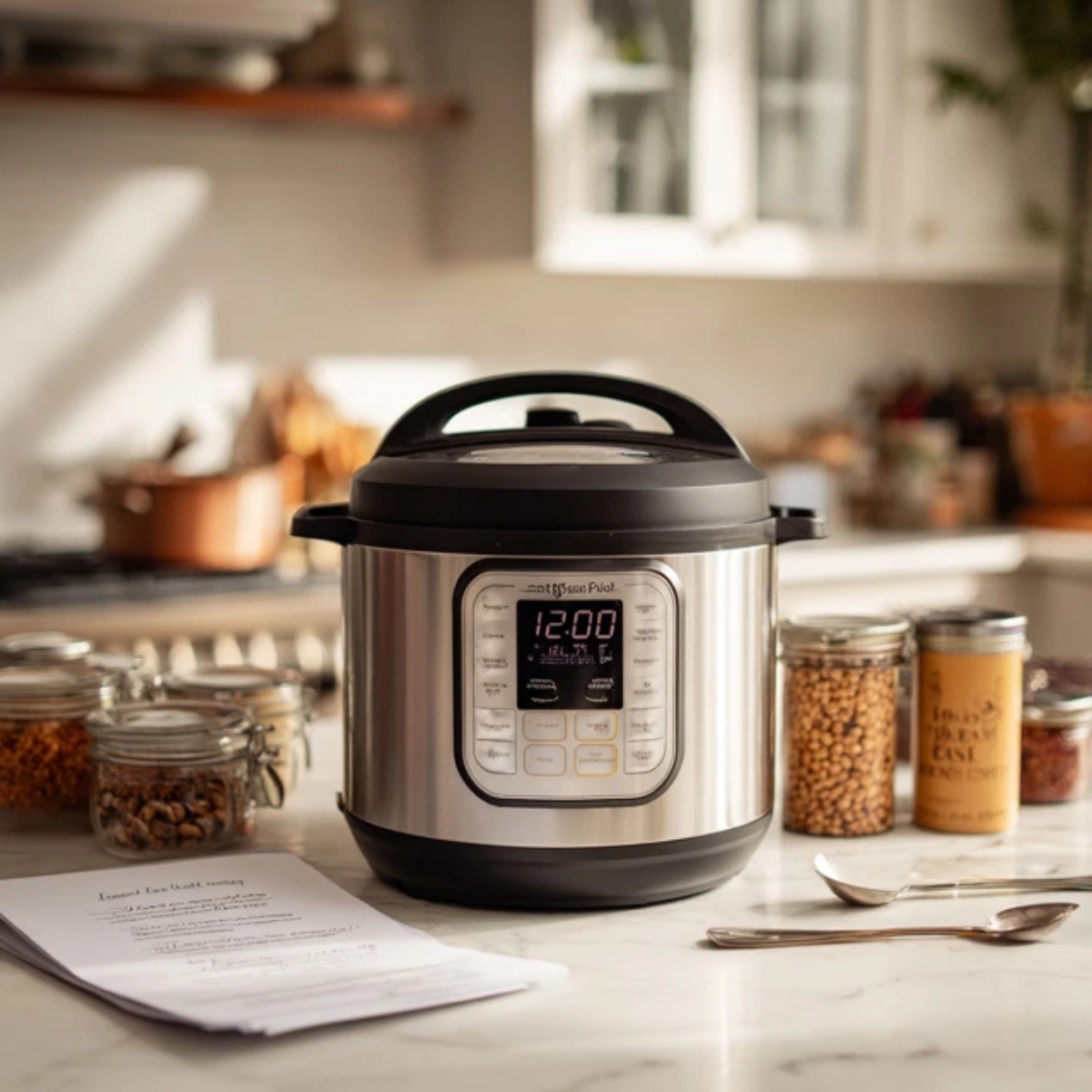  Instant Pot sealed and ready to cook white chicken chili