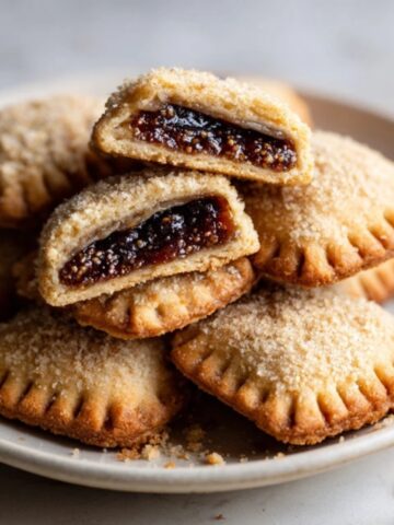 stack of homemade fig newtons soft with fig filling