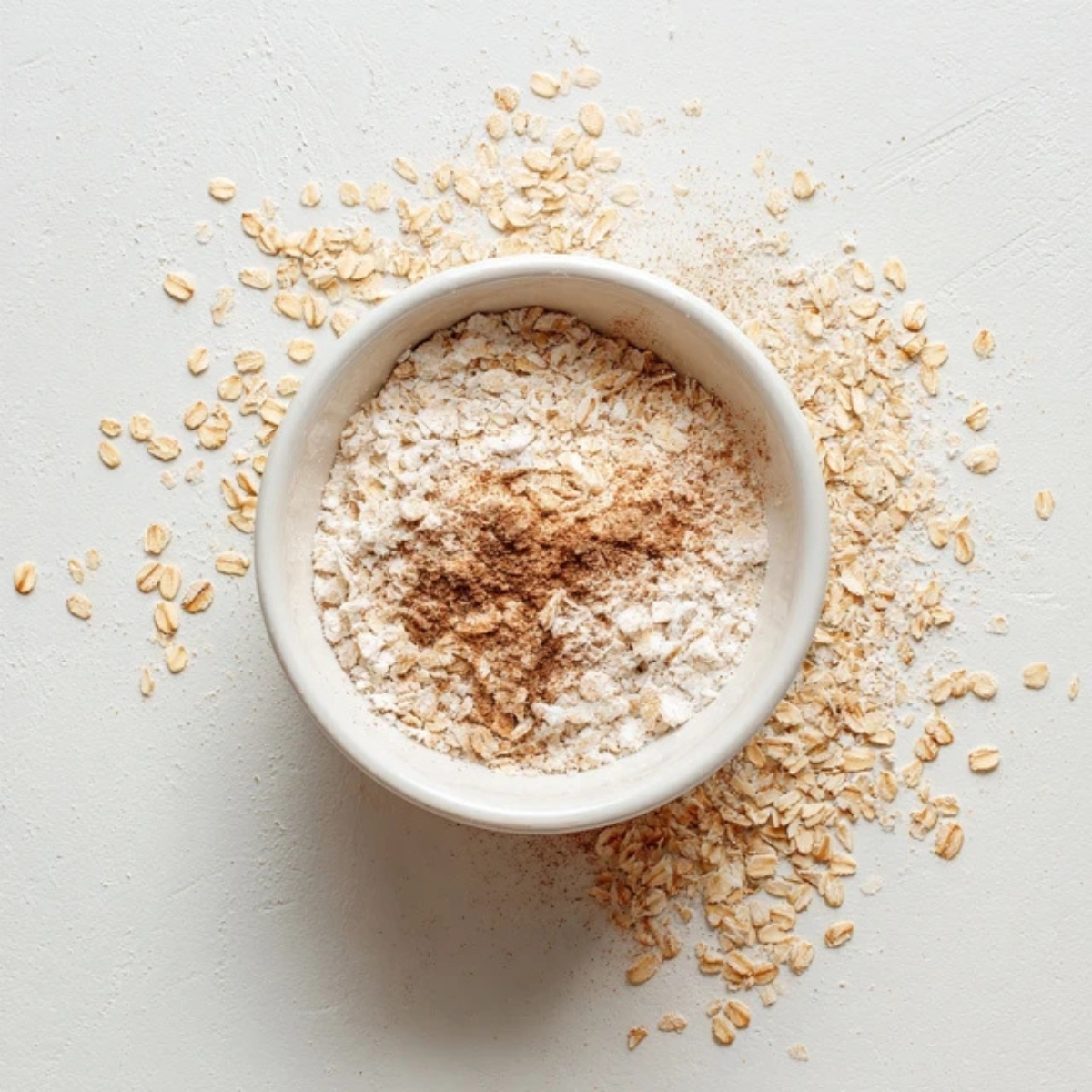 mixing dry ingredients for oatmeal fig cookies