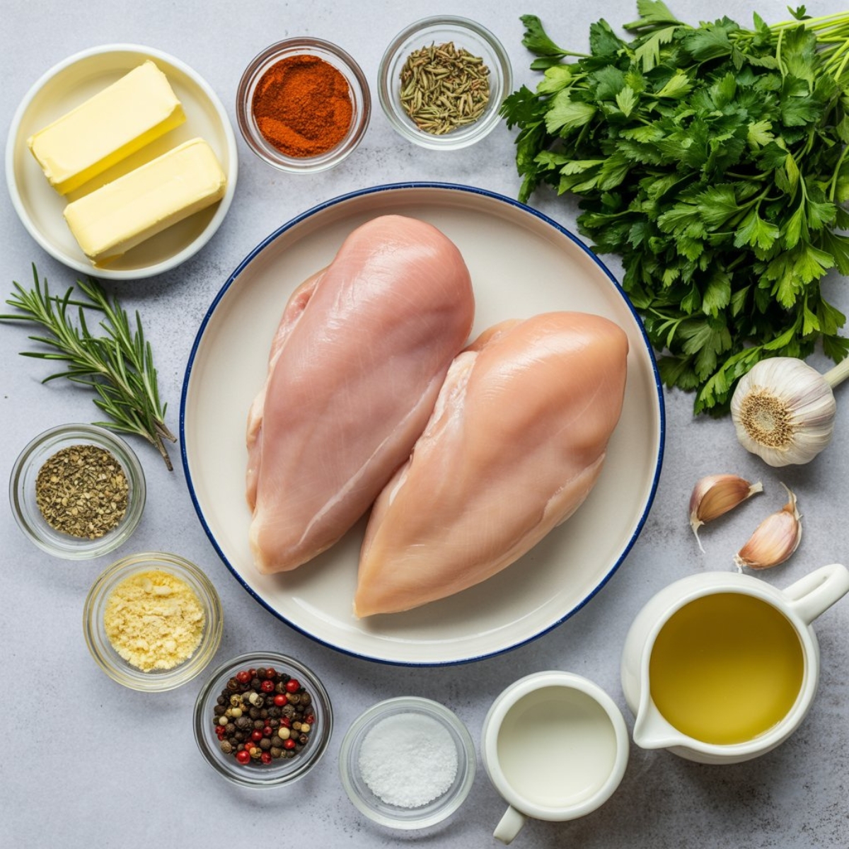 Ingredients for Texas Roadhouse butter chicken recipe
