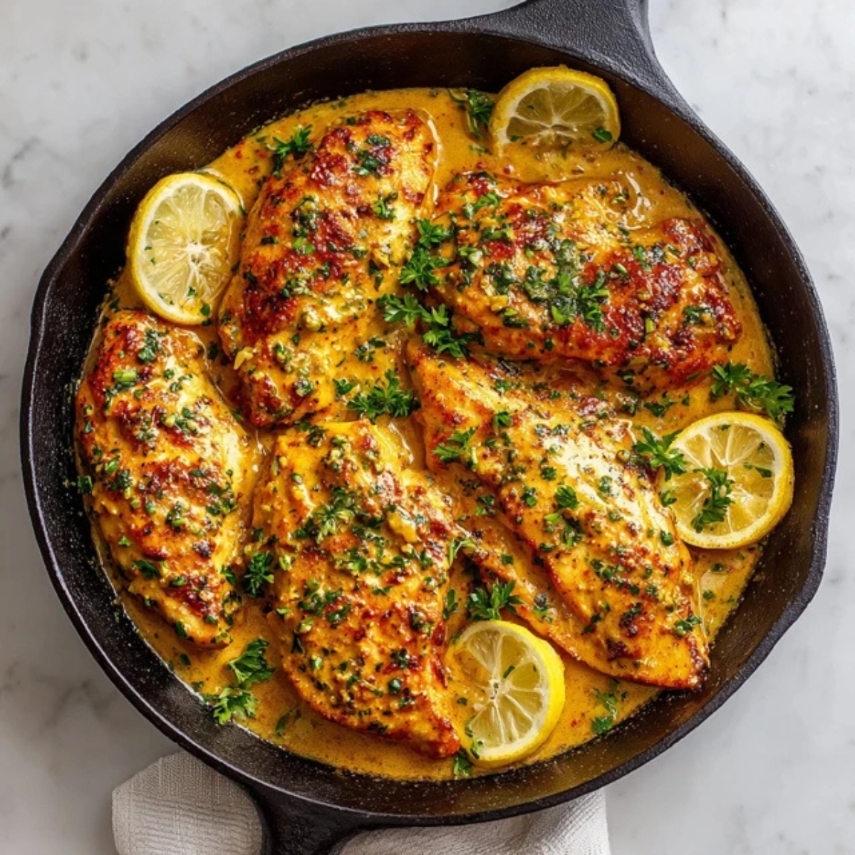 Juicy Texas Roadhouse butter chicken in garlic butter sauce