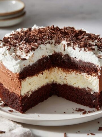 Homemade Italian Love Cake with ricotta and chocolate layers
