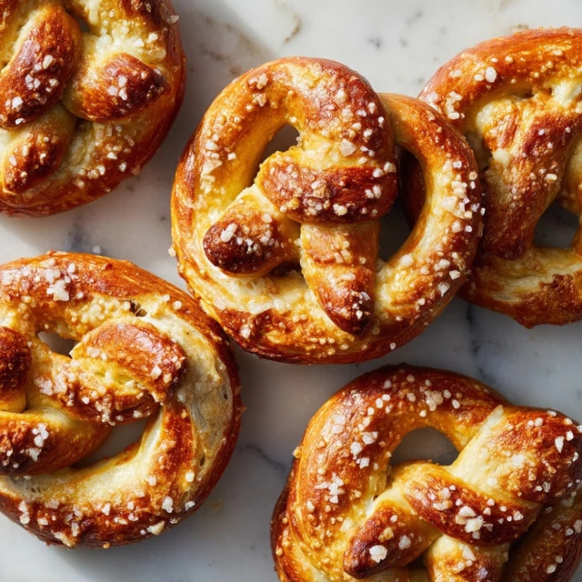 mozzarella pretzels with gooey cheese filling on white counter